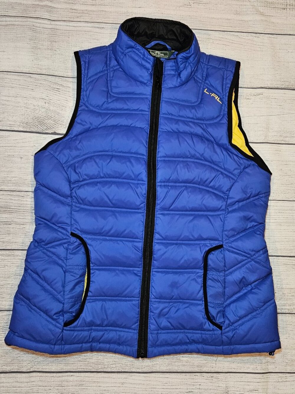 Ralph Lauren Active Blue Zip Front Lightweight Down Filled Puffer Vest‎ Size M